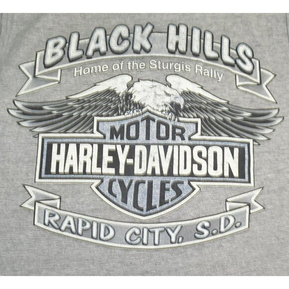 Harley Davidson Gray Tanktop Black Hills, Sturgis Rally, Grand Rapids ,SD Size M - Picture 6 of 6